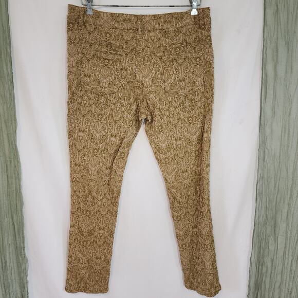 Eric Green Stretch Jeans with Cream Embroidery Skinny Mid Rise Size 12 - Picture 4 of 7